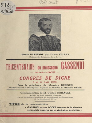 cover image of Gassendi et non Locke créateur de la doctrine sensualiste moderne sur la génération des idées